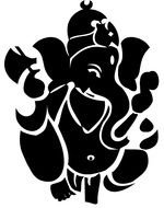 black and white image of indian god