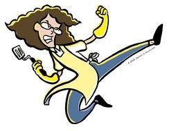Clip art of cooking Lady
