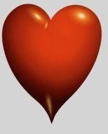 Red 3D Heart clipart