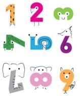 Numbers With Animals Clip Art N3
