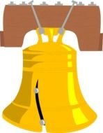 drawn gold bell