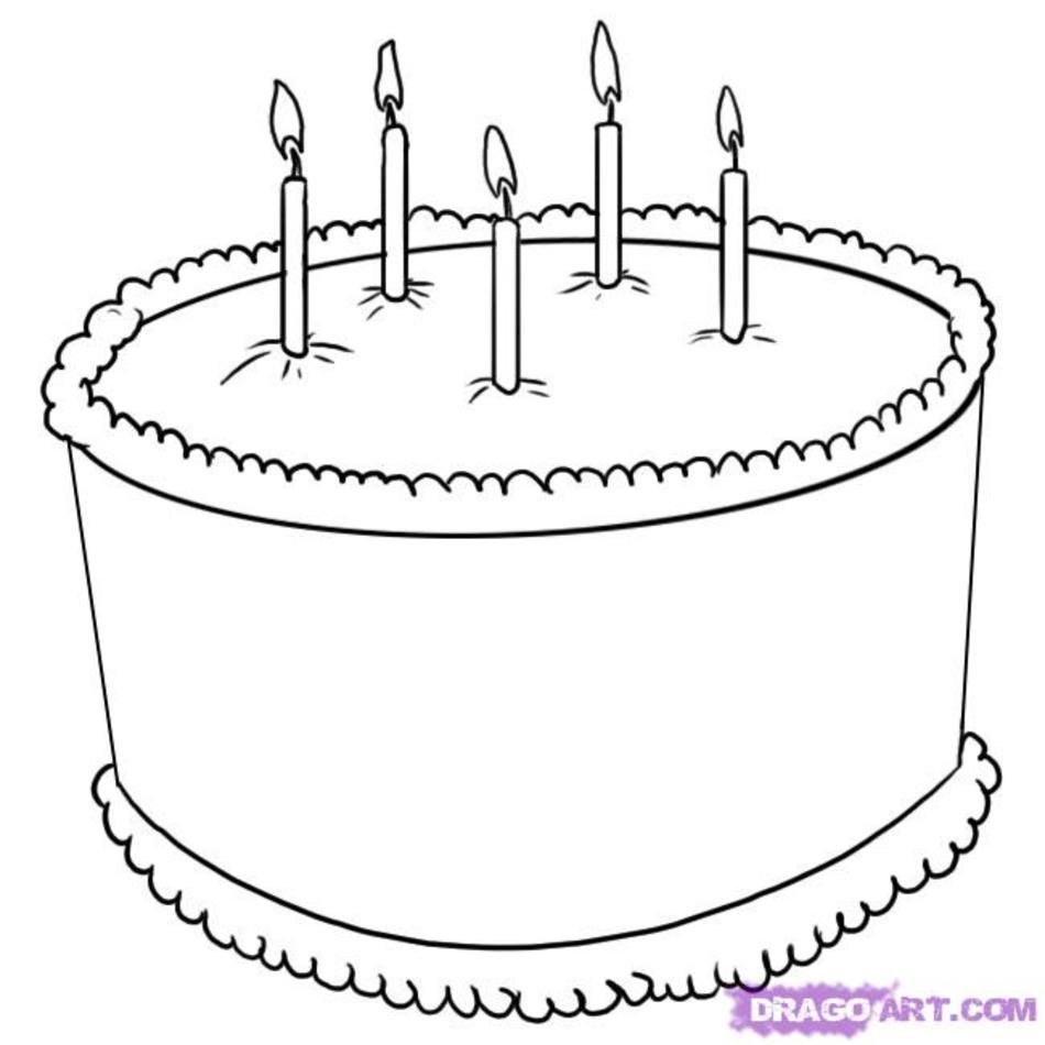 Birthday Cake Drawing N4