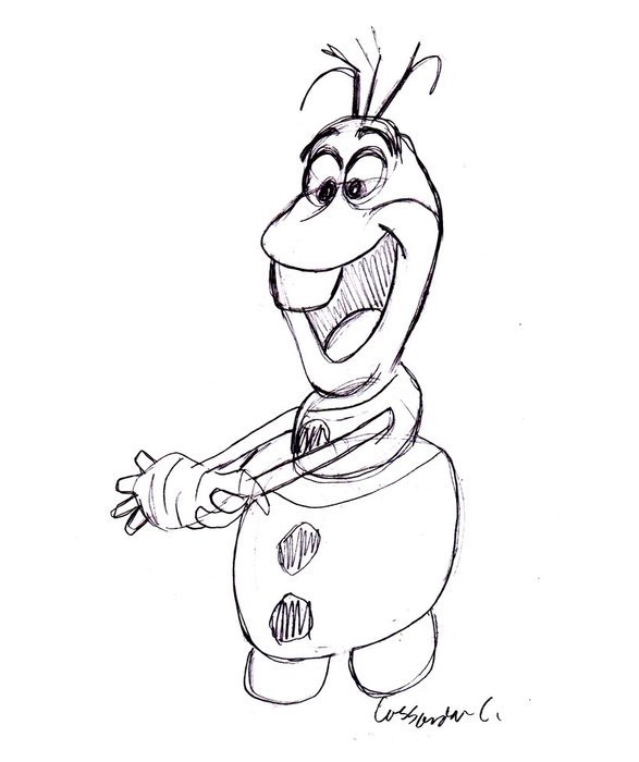 Olaf Frozen Drawing N2