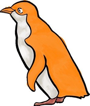 Penguin Clip Art Orange