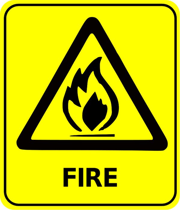 Ä°llustration of Fire Safety Sign