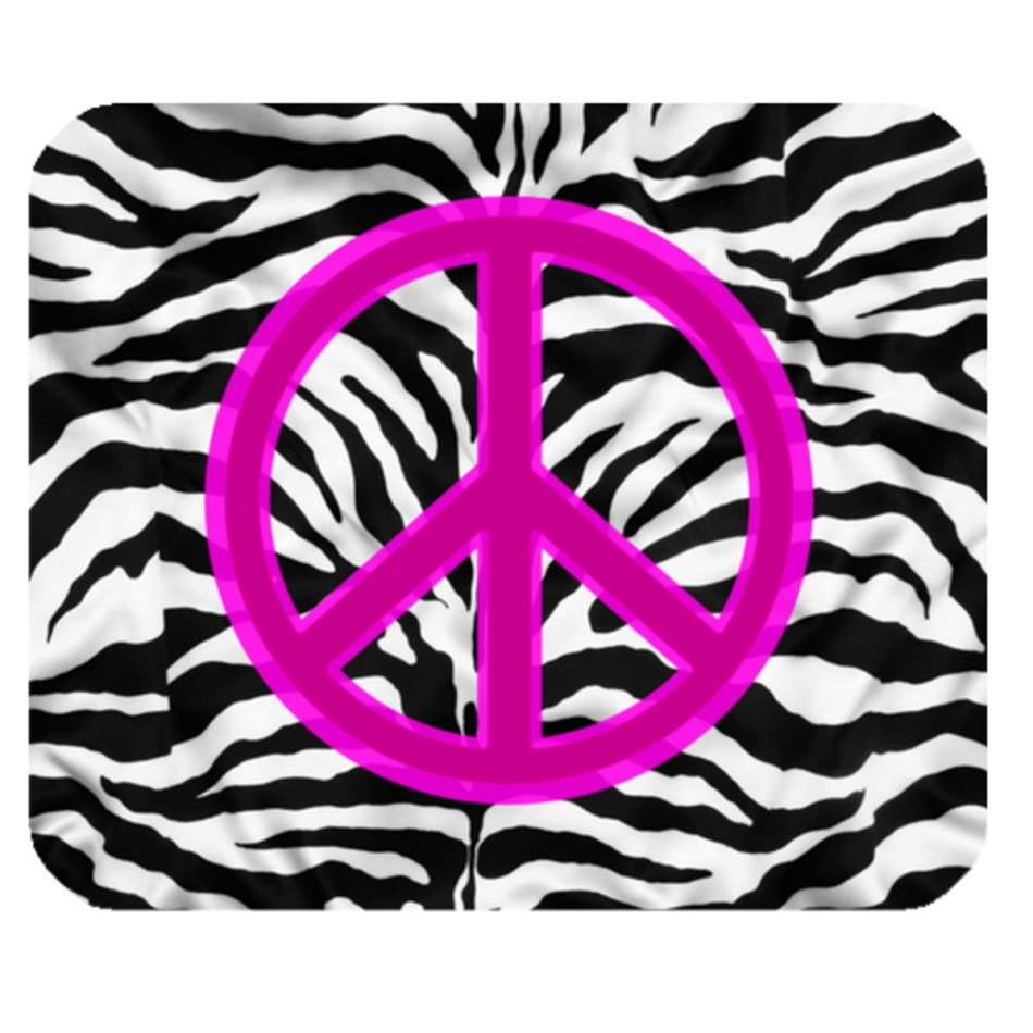 Pink Zebra Peace Sign N3