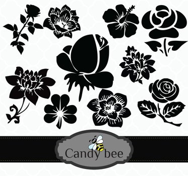 Flower Silhouette Clip Art N17