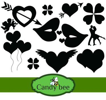 Home Silhouette Clipart Valentine rsquos Day