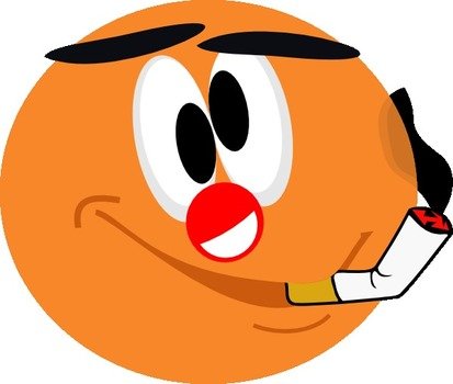 Smiley Clown Smoker Clip Art
