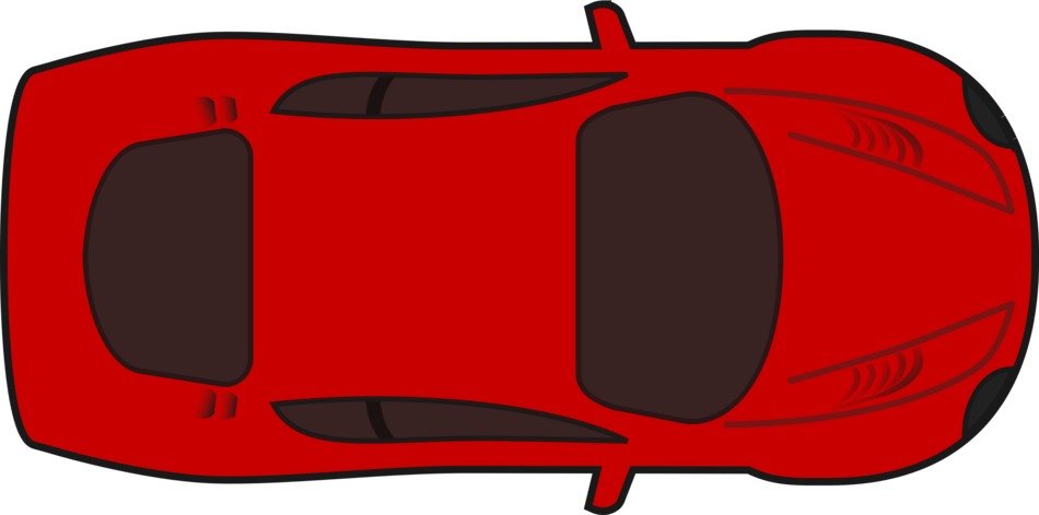 Clip art of red Car's Top