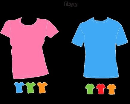 Vector T Shirt Templates By Fibers Mens And Womens Fit Shirts