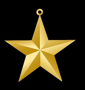Gold Christmas Star
