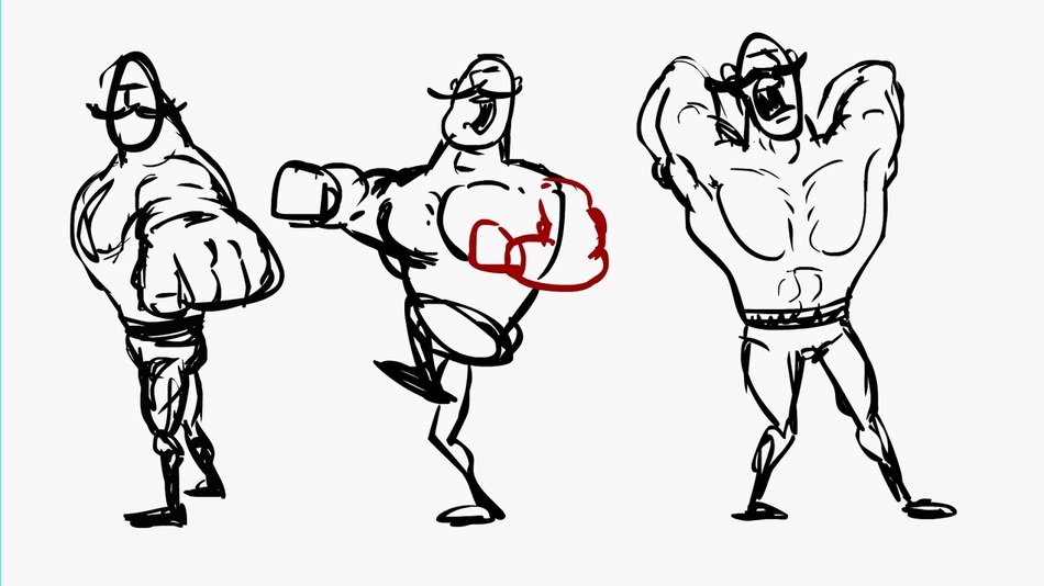 Strong men Drawing