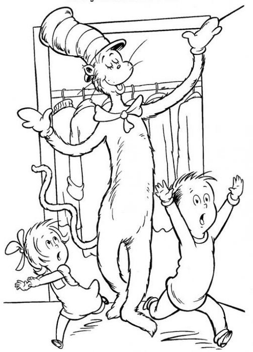 Dr Seuss Hat Coloring Page N6
