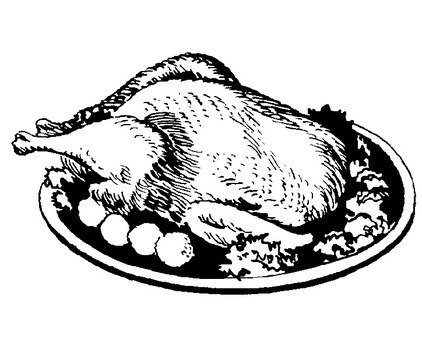 Chicken Clip Art Black And White N24