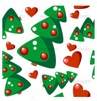 Seamless Ornament With Christmas Tree 65 Patterns Decorative