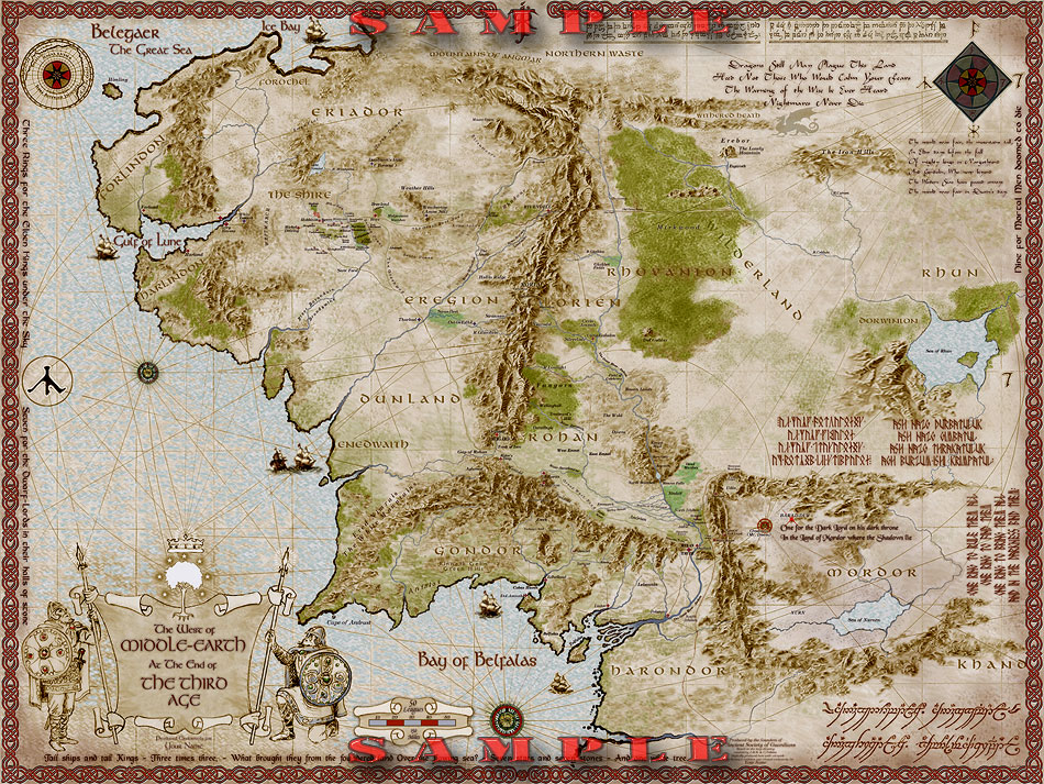Карта middle earth