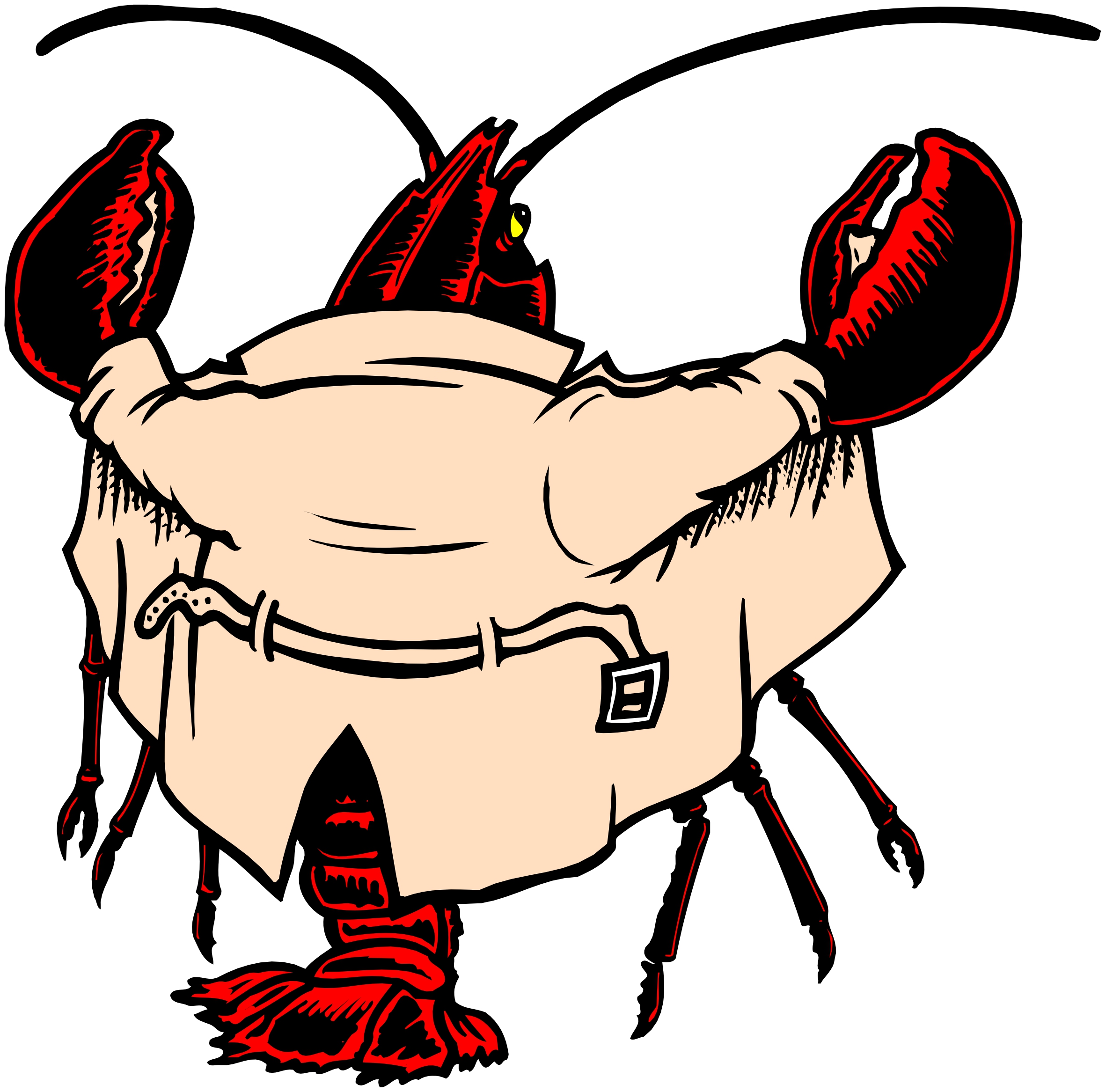 Cartoon red Lobster drawing free image download