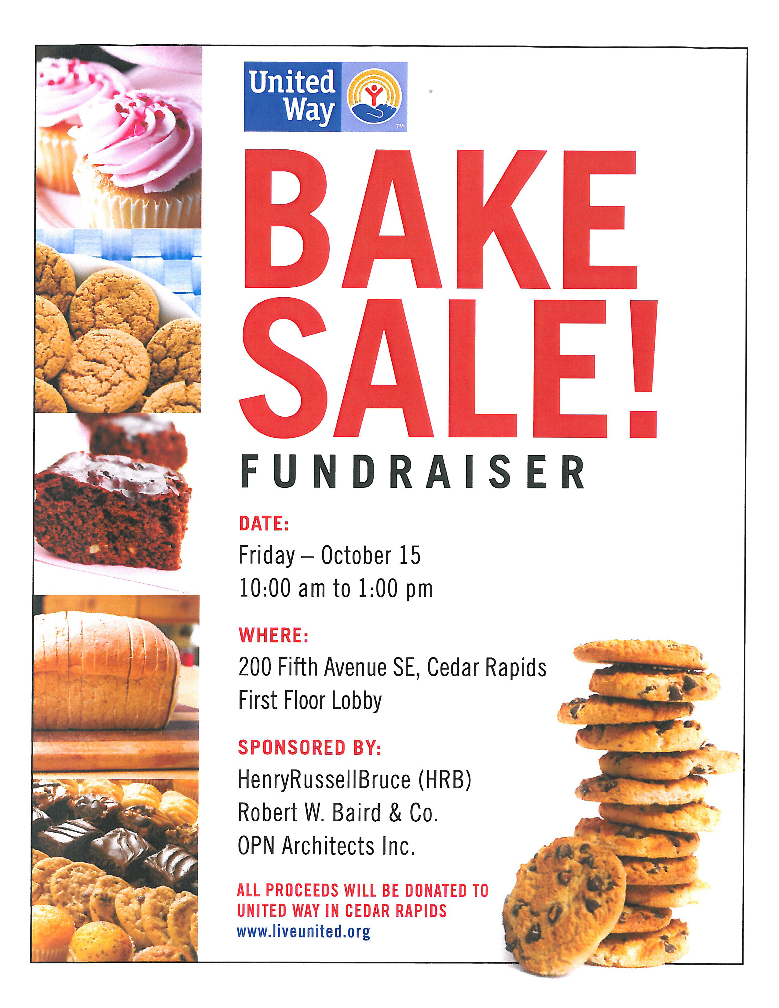 Bake Sale Flyer Clipart Free Image Download