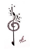 treble clef tattoo