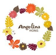 Flower Wreath drawing