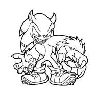 Coloriage Sonic Loup Garou A Imprimer Gratuit