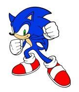 sonic on a white background