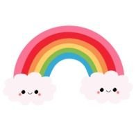 Cute Cartoon Rainbow drawing