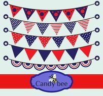 Home Digital Cliparts July 4th Bunting Banner Clipart