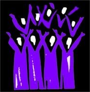 Black Choir Clip Art N3