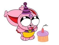 cartoon character with a cupcake as a picture for a clip art