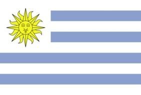 Drawn Rectangular Flag of Uruguay