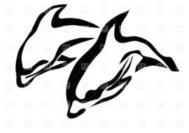 Dolphin Silhouette Clip Art N2