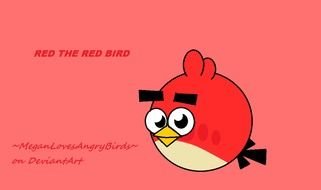 cute Red Angry Bird drawing