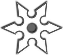 Ninja Star Clip Art N17
