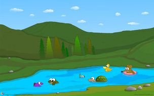 Cartoon Lake drawing