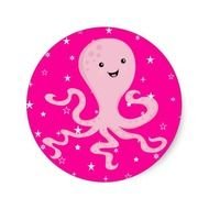 Cute Pink Octopus