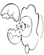 Cracked Egg Coloring Page N2