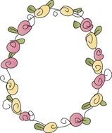 Decoupage Molduras Florais drawing