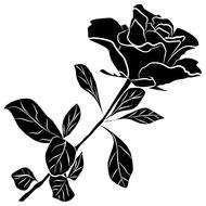 Black And Red Rose Clip Art drawing
