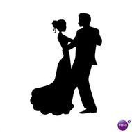 Dancing Couple Silhouette Clip Art N46