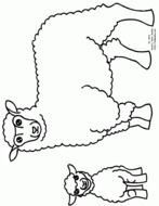 Chinese New Year Sheep Coloring Page drawing