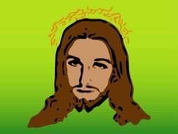 Vector Jesus Portrait drawing