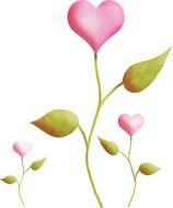 cute pink flower drawing