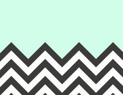 Black And Mint Green Chevron