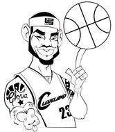 LeBron James Cartoon Drawings N2