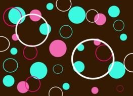 background with pink and green polka dots