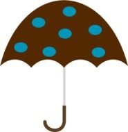 Umbrellas Clip Art Polka Dots N2