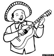 Mariachi Coloring Page