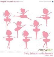 Ballerina Silhouette Clip Art N15